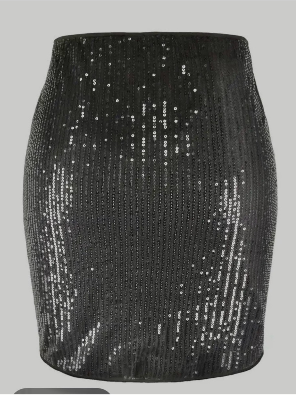 bobi Black Sequin Pencil Skirt